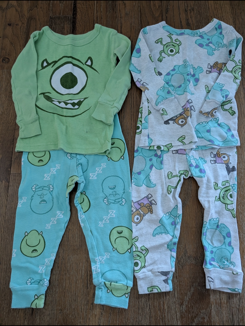 Set Of 2 Monster's Inc. Pajamas 2T